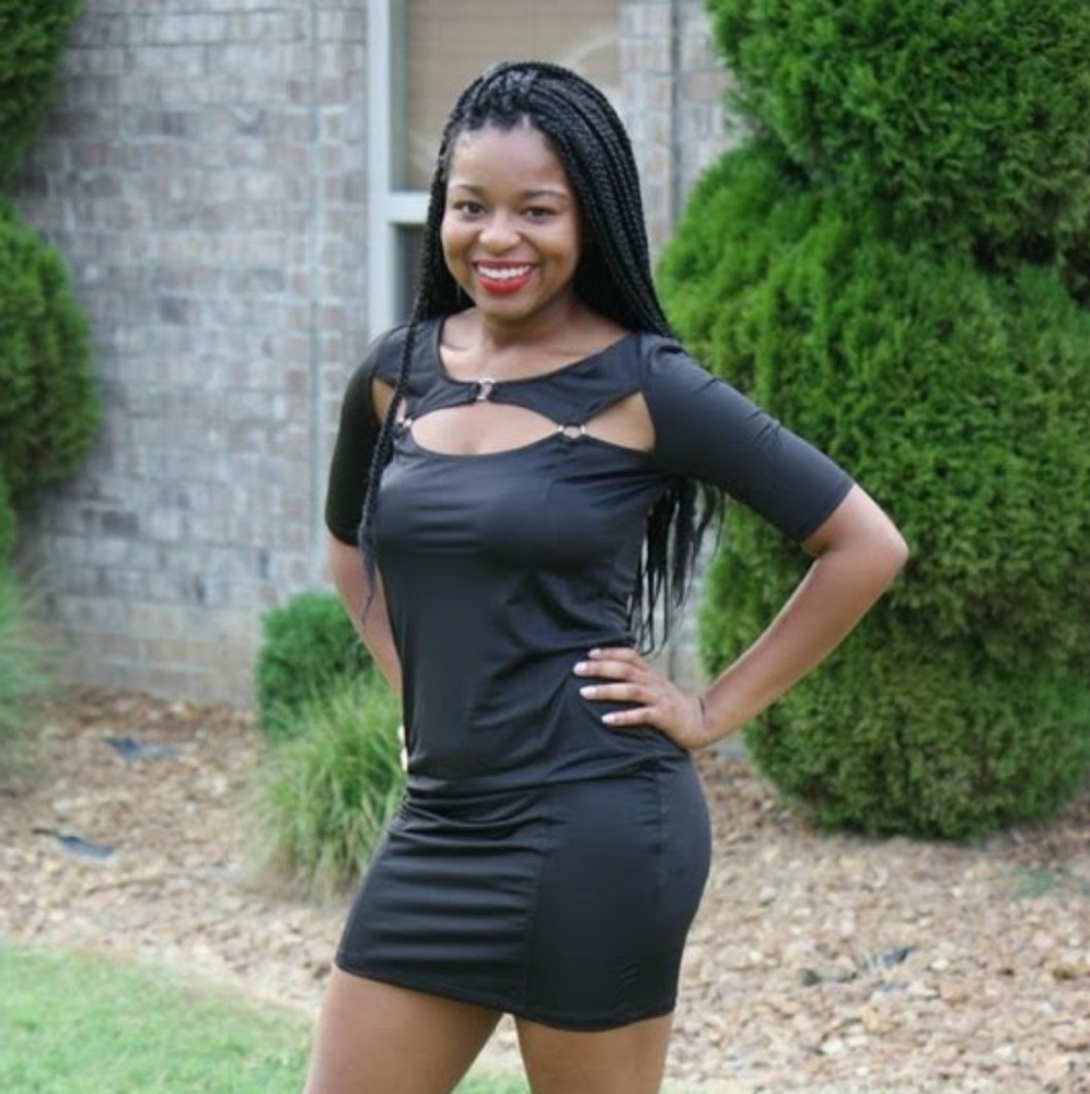 Audrey Ann Black Mini Dress